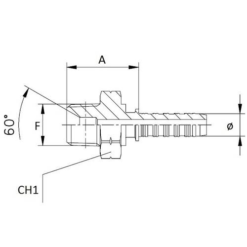 Press in fitting Threaded Male to NPT