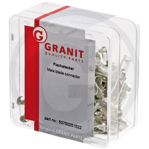 Pin Flat Male Brass 6.3mm Granit 50750251522