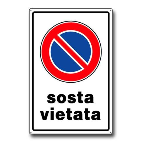 Stop Prohibited sign cm.30x20