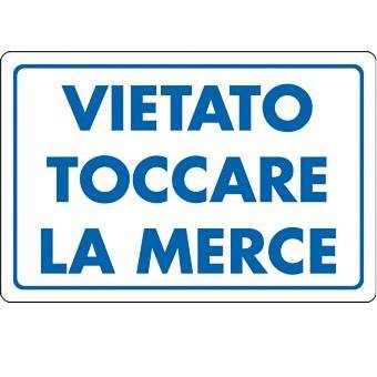 Sign "Do not touch the merchandise" cm.30x20