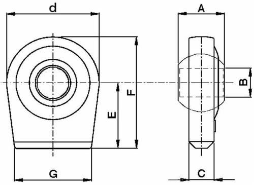 Support with Patella Spherical for Arms Lower 00190 1