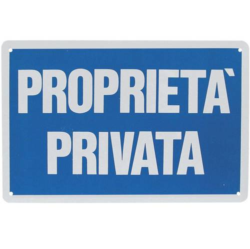 Plastic sign "Private Property" 30x20 53303