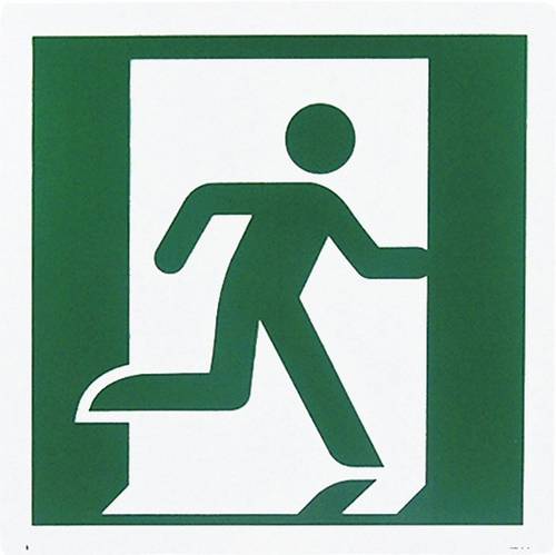 Sign "Fire Exit Right" cm.35x35