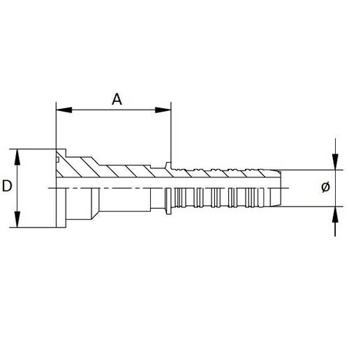 Straight SAE flange fitting 3000