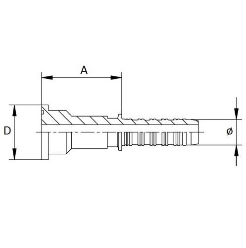 SAE 6000 Straight Flange Connection